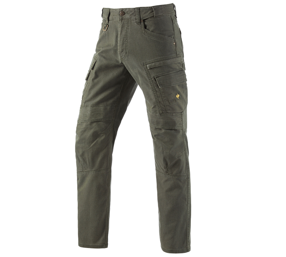 Spodnie robocze: Spodnie typu cargo e.s.vintage + zielony kamuflażowy