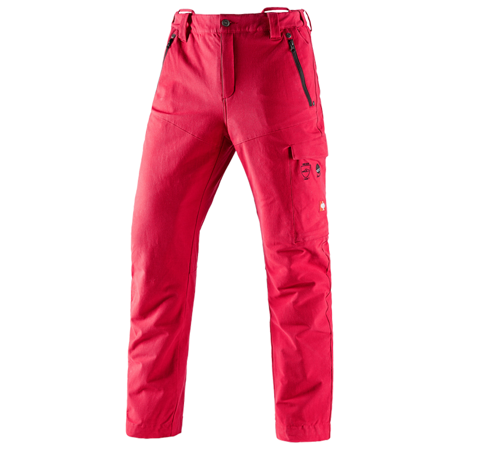 Spodnie robocze: Spodnie do pasa antyprz.dla leśn. e.s.cotton touch + ognistoczerwony