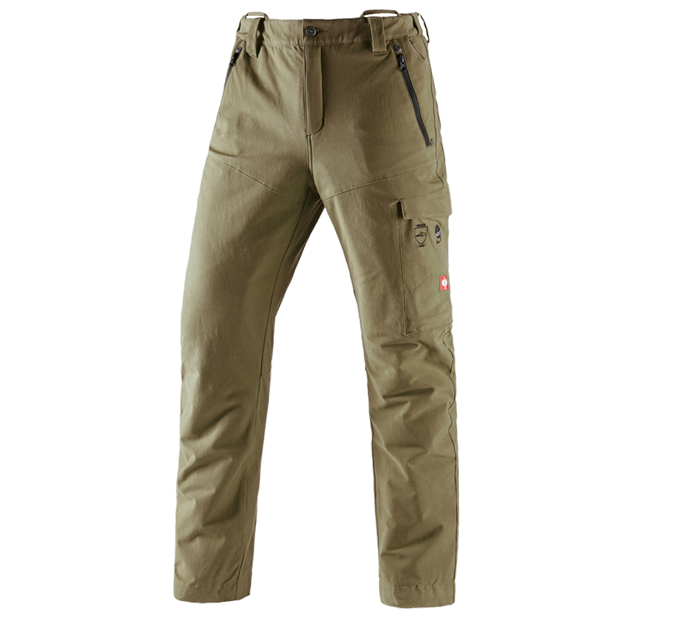 Spodnie robocze: Spodnie do pasa antyprz.dla leśn. e.s.cotton touch + błotnista zieleń