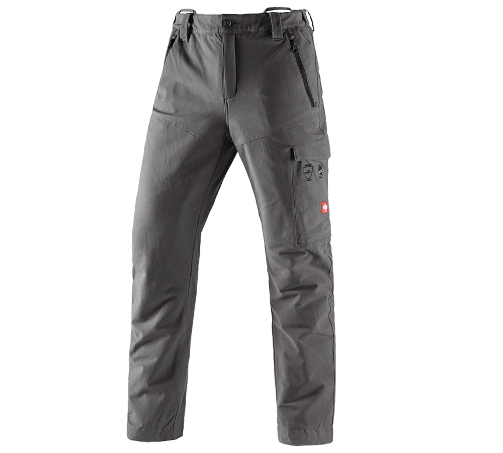 Spodnie robocze: Spodnie do pasa antyprz.dla leśn. e.s.cotton touch + karbonowym szary