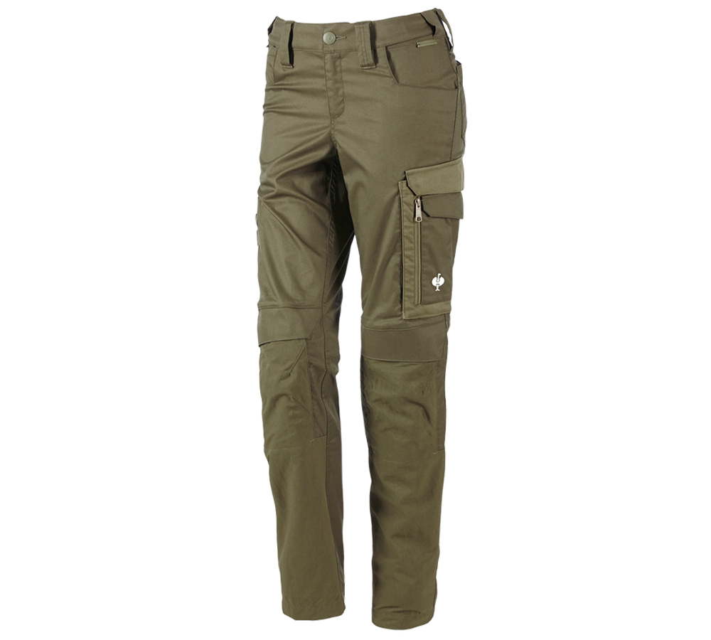 Spodnie robocze: Spodnie do pasa e.s.concrete light, damskie + błotnista zieleń/zieleń ostnicy