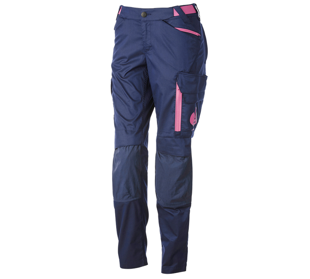 Spodnie robocze: Spodnie do pasa e.s.trail, damskie + niebieski marine/różowy tara