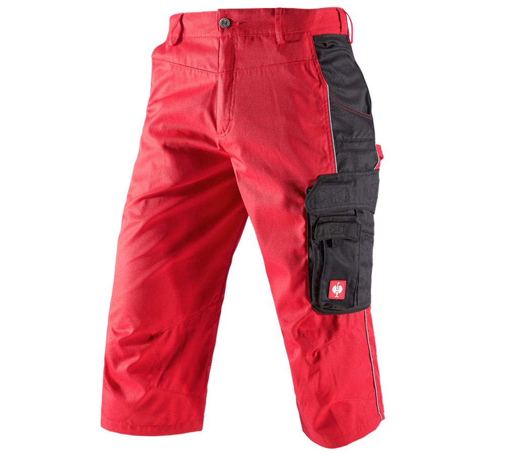 Spodnie robocze: Rybaczki e.s.active + czerwony/czarny