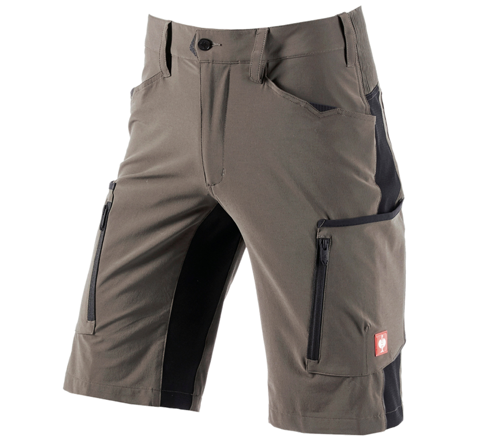 Spodnie robocze: Szorty e.s.vision stretch, męskie + kamienny/czarny