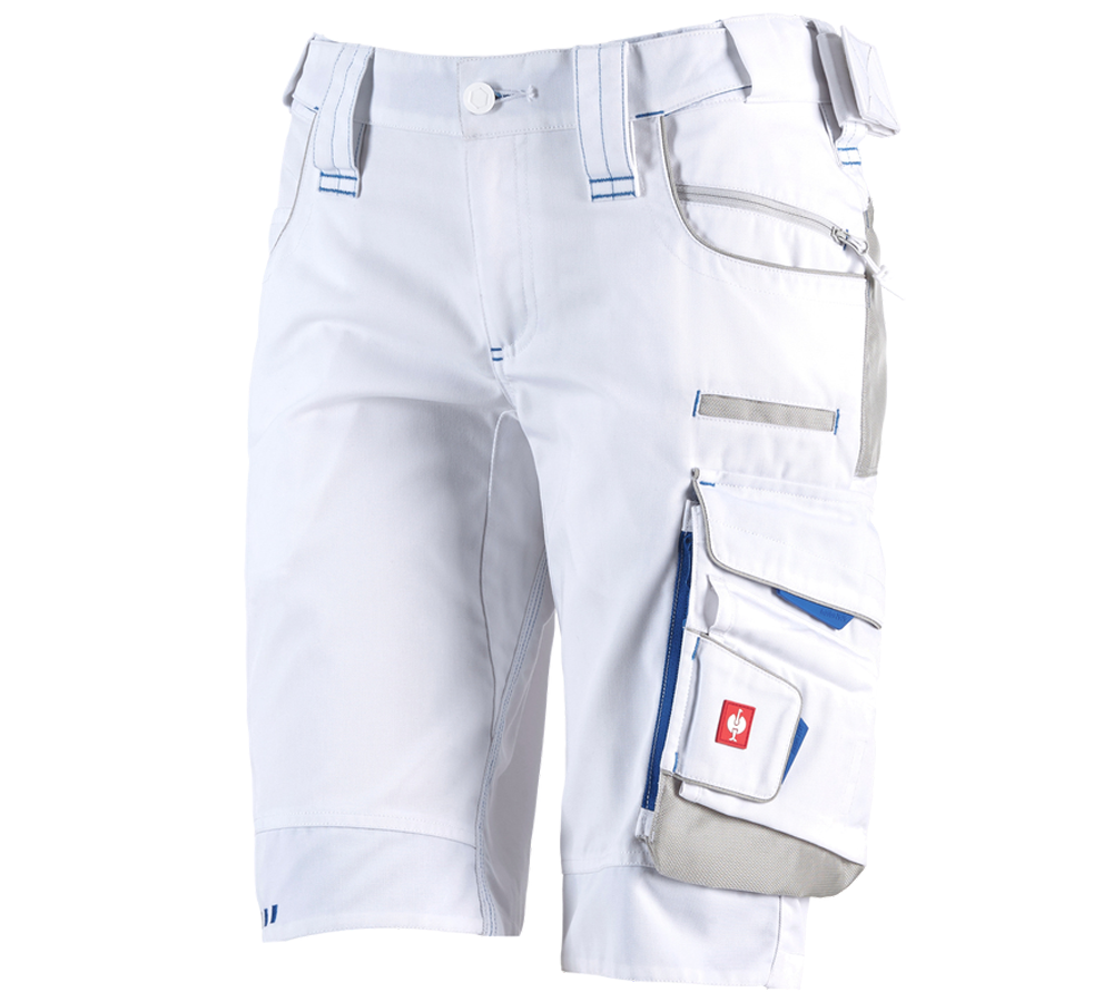 Spodnie robocze: Szorty e.s.motion 2020, damskie + biały/niebieski chagall
