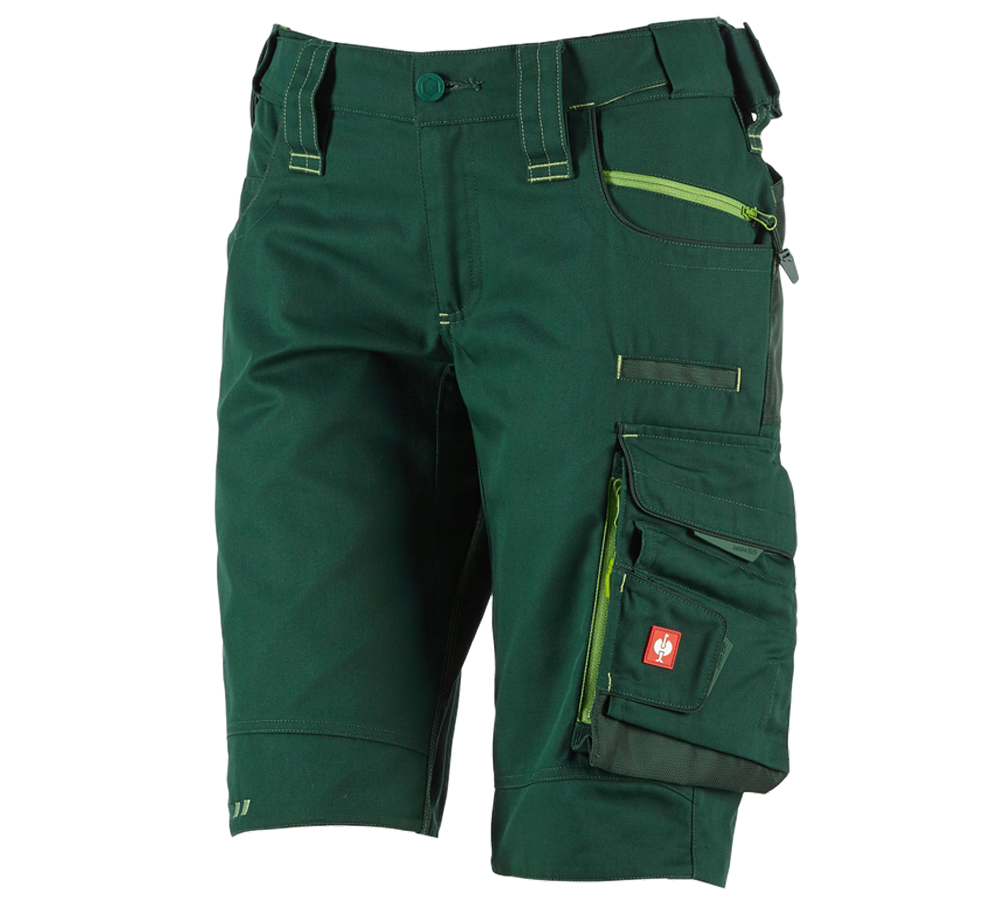 Spodnie robocze: Szorty e.s.motion 2020, damskie + zielony/zielony morski