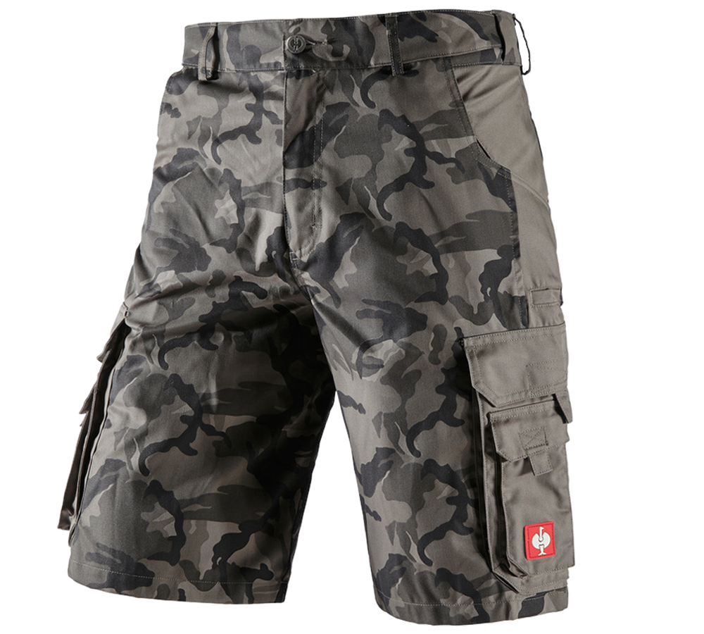 Spodnie robocze: Szorty e.s.camouflage + kamuflaż kamiennoszary