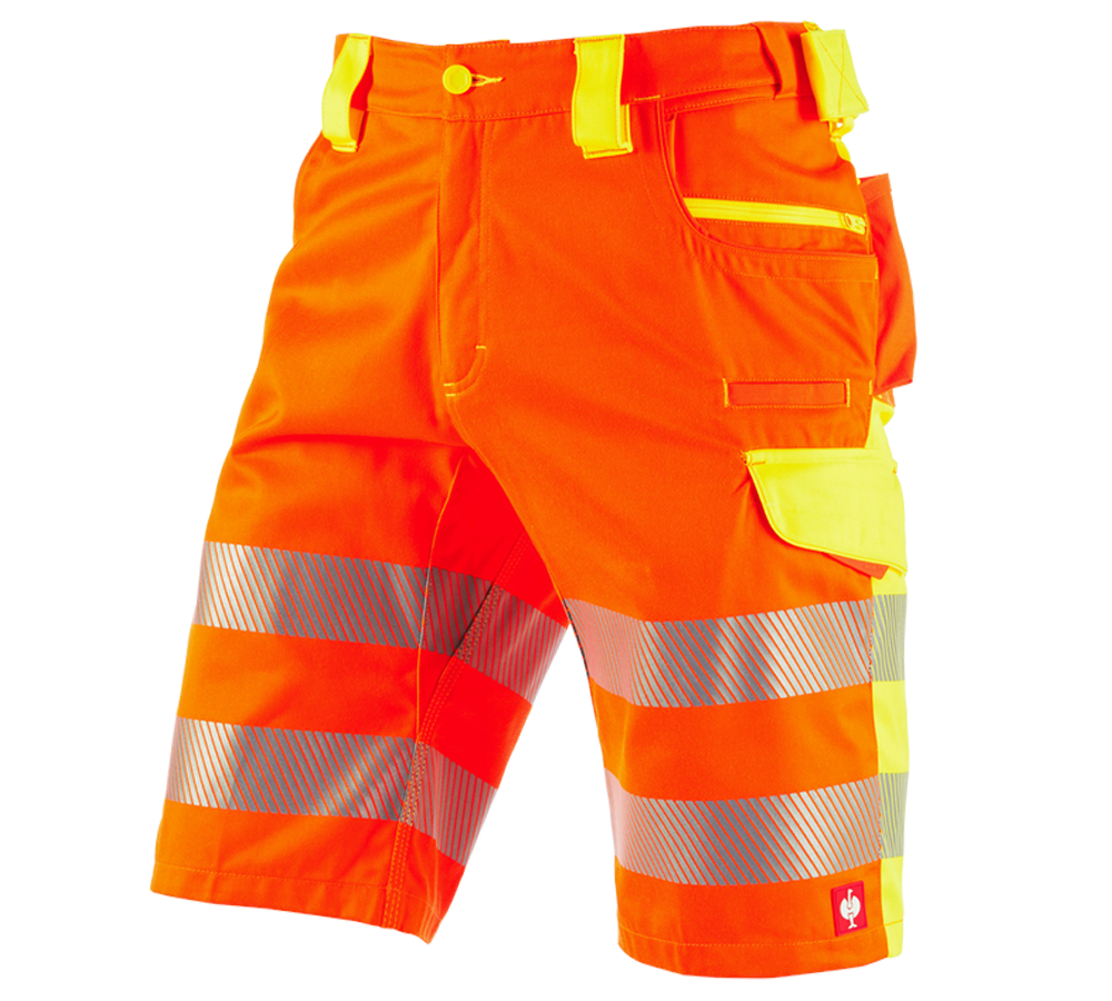 Spodnie robocze: Szorty ostrzegawcze e.s.motion 2020 + pomarańczowy ostrzegawczy/żółty ostrzegawczy