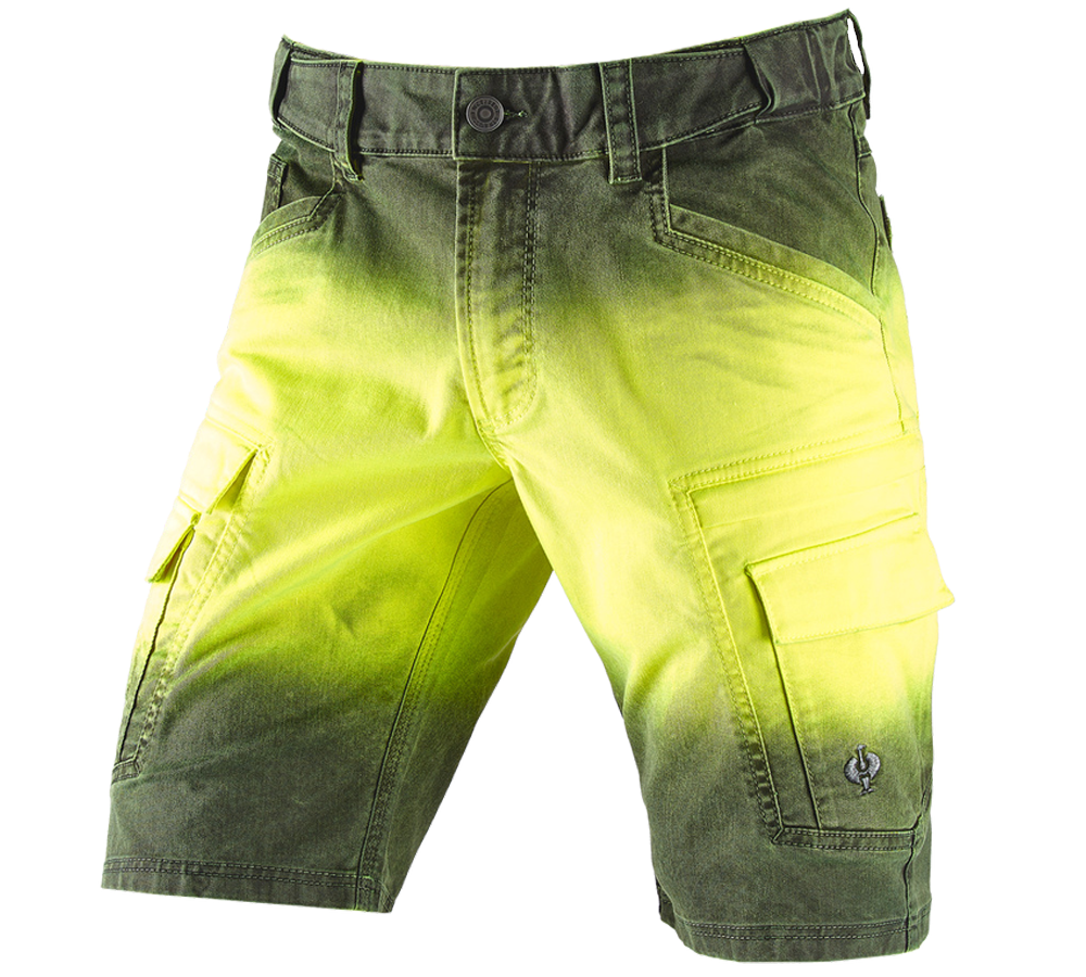 Spodnie robocze: e.s. Szorty color sprayer + żółty ostrzegawczy/czarny