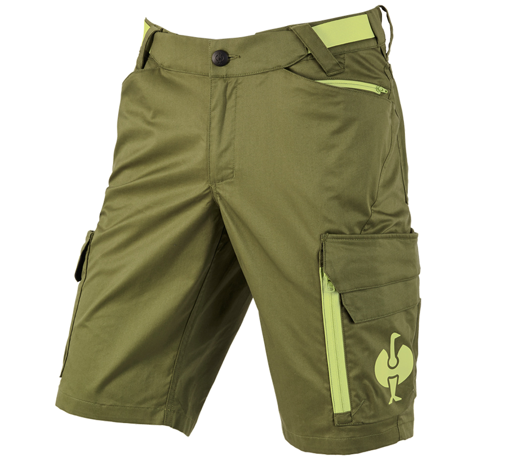 Spodnie robocze: Szorty e.s.trail + zielony jałowcowy/zielony limonkowy