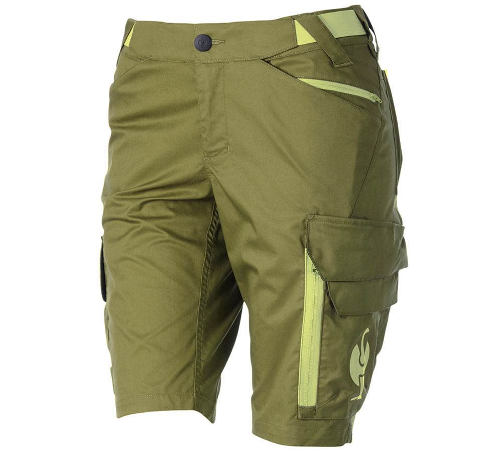Spodnie robocze: Szorty e.s.trail, damskie + zielony jałowcowy/zielony limonkowy