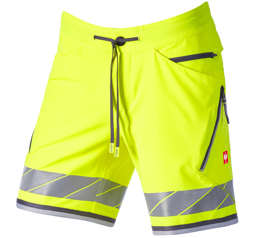 Spodnie robocze: Szorty funkcyjne odblaskowe e.s.ambition + żółty ostrzegawczy/antracytowy