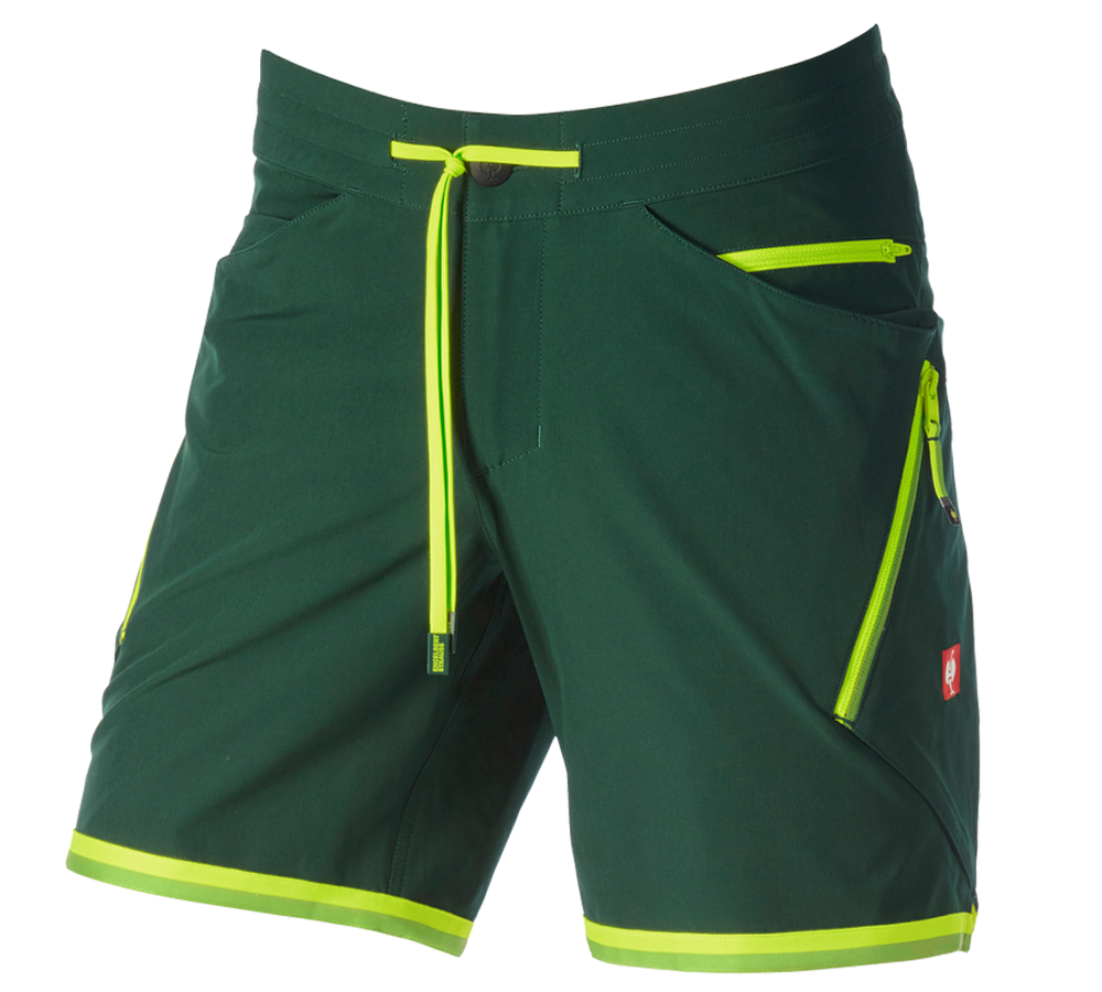 Spodnie robocze: Szorty e.s.ambition + zielony/żółty ostrzegawczy
