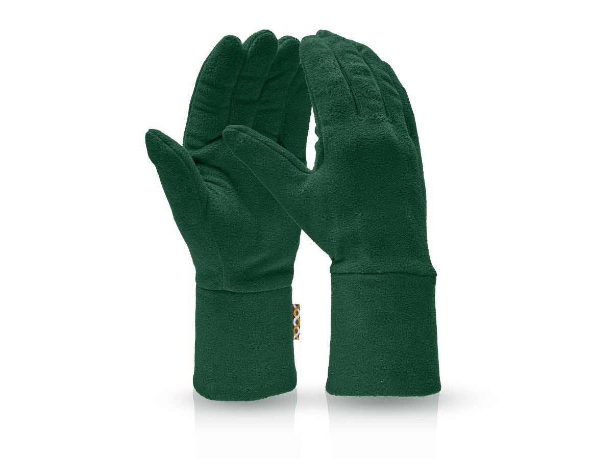 Tekstylne: Rękawiczki z mikropolaru e.s. FIBERTWIN® + zielony