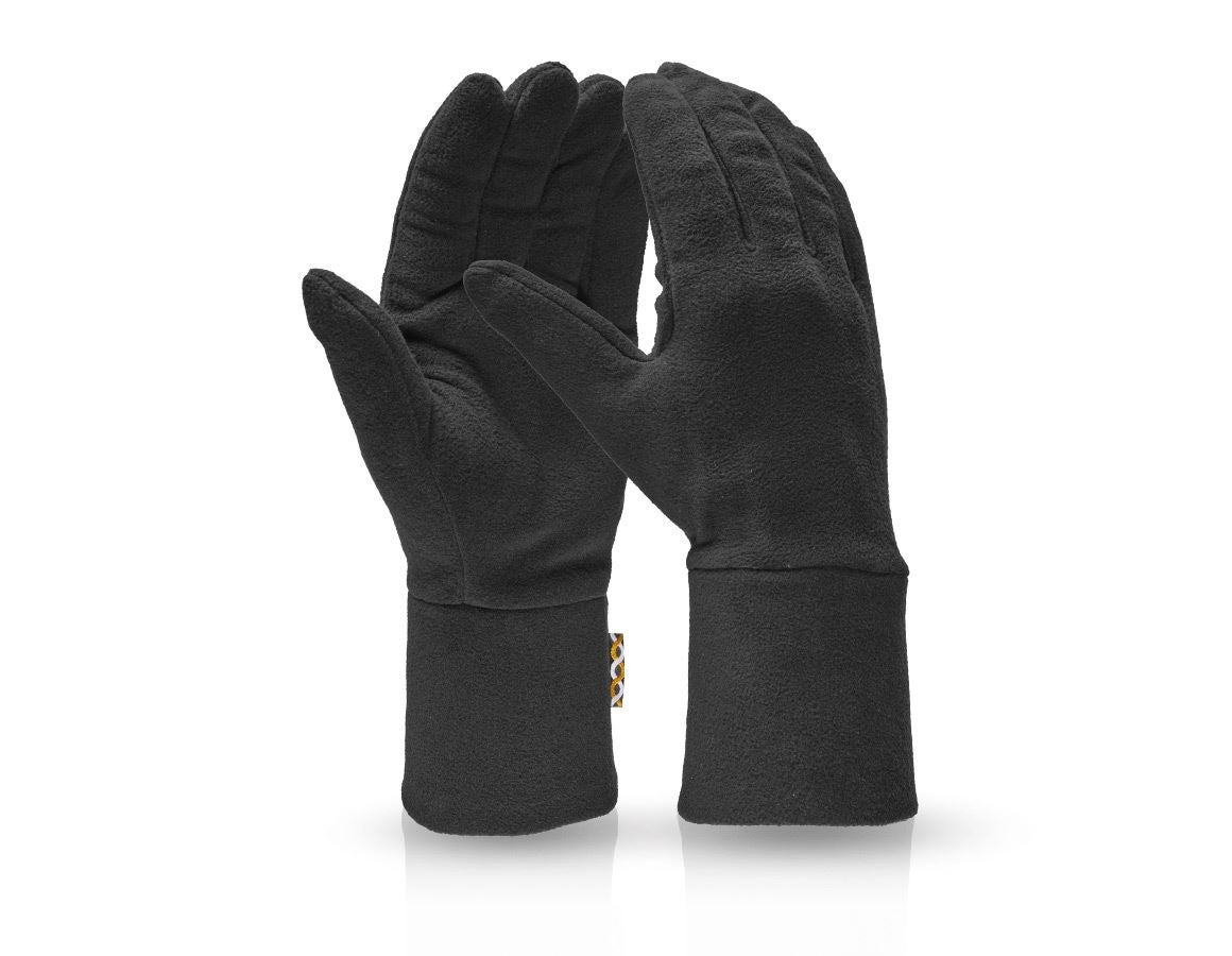 Tekstylne: Rękawiczki z mikropolaru e.s. FIBERTWIN® + czarny