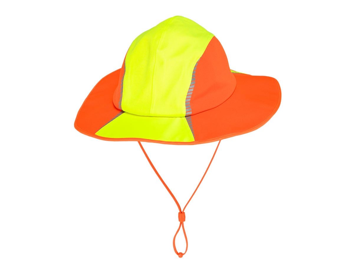 Tematy: Funkcyjny kapelusz p. deszczowy e.s.motion 2020 + żółty ostrzegawczy/pomarańczowy ostrzegawczy