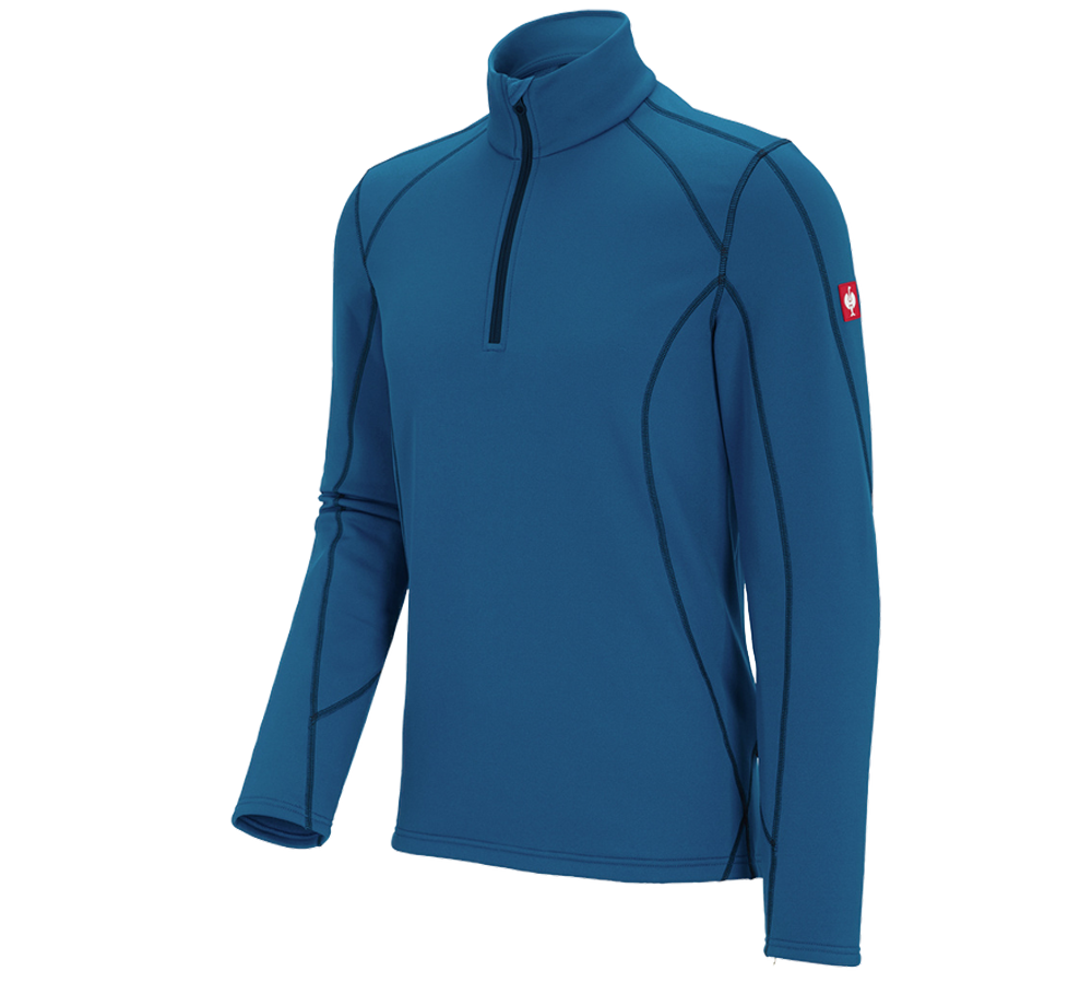 Koszulki | Pulower | Koszule: Bluza Troyer funkc. thermo stretch e.s.motion 2020 + atol/granatowy