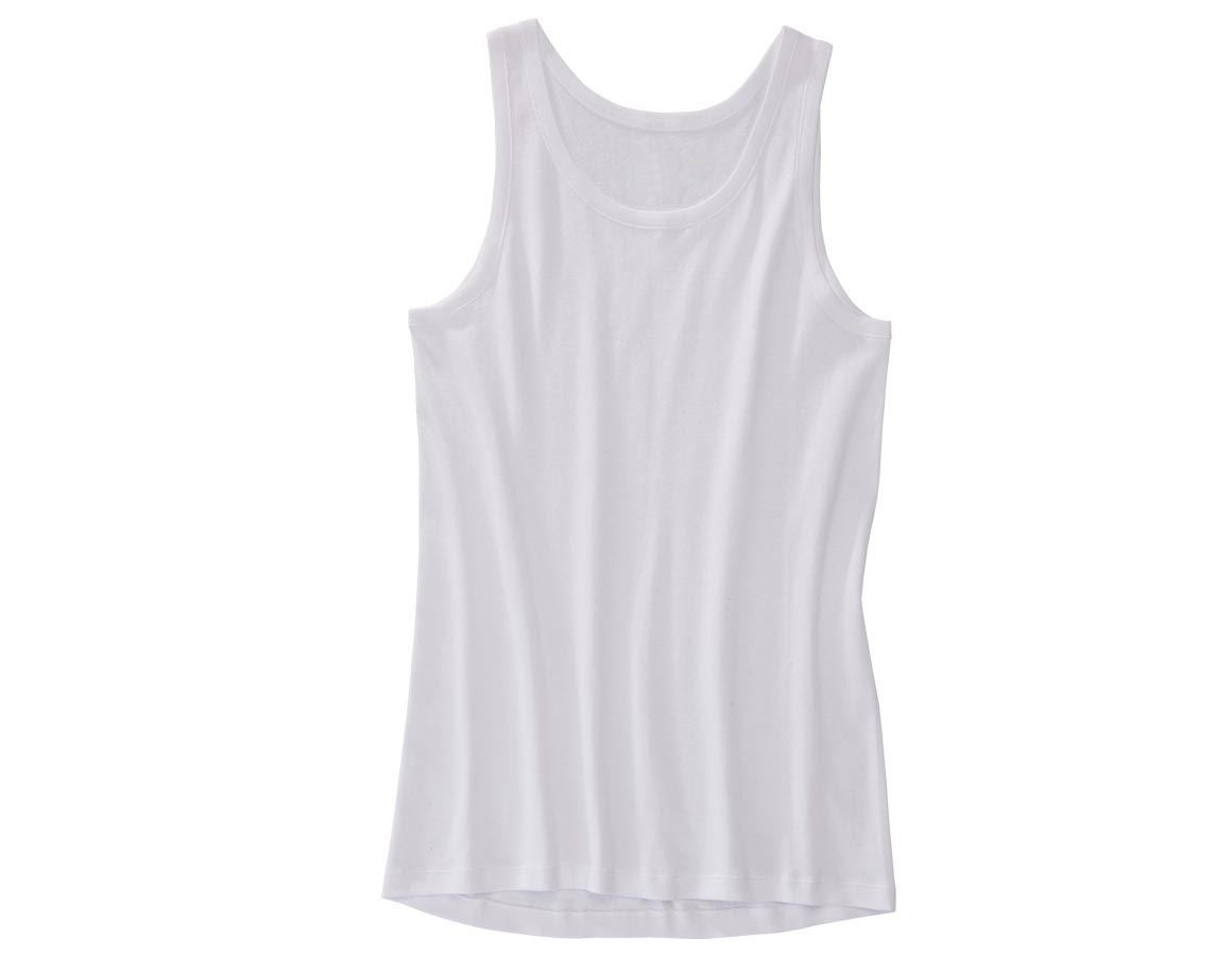 Bielizna | Odzież termoaktywna: e.s. Podkoszulek z tkaniny drobno prążk. classic + biały