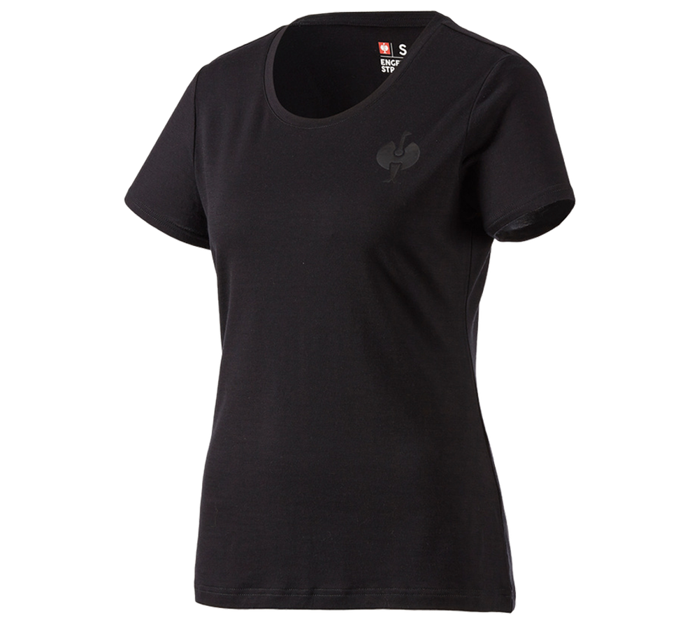Odzież: Koszulka Merino e.s.trail, damska + czarny
