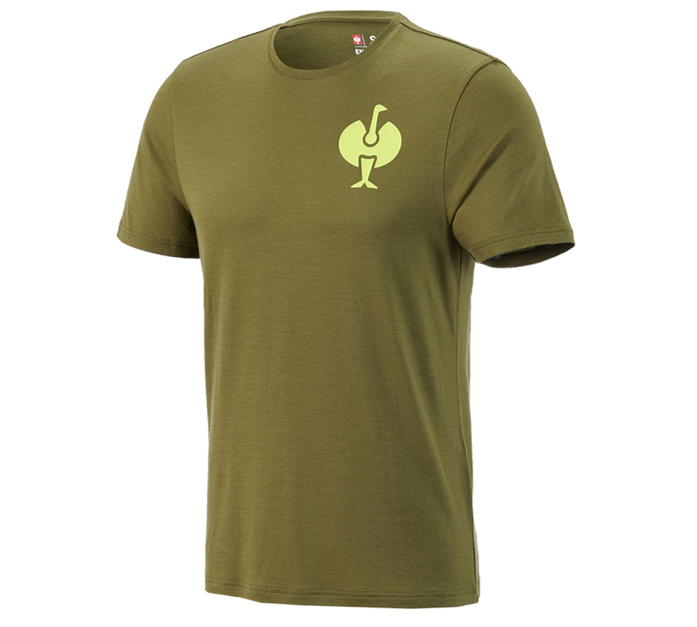 Koszulki | Pulower | Koszule: Koszulka Merino e.s.trail + zielony jałowcowy/zielony limonkowy