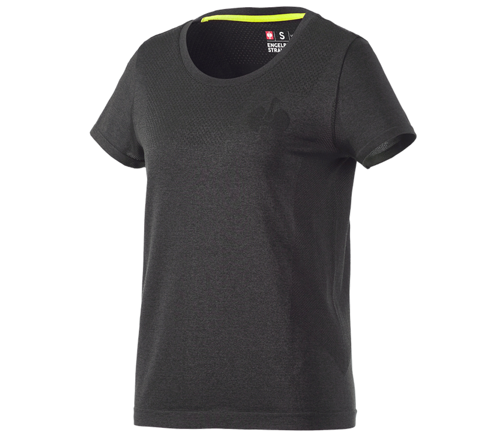 Tematy: Koszulka seamless e.s.trail, damska + czarny melanżowy