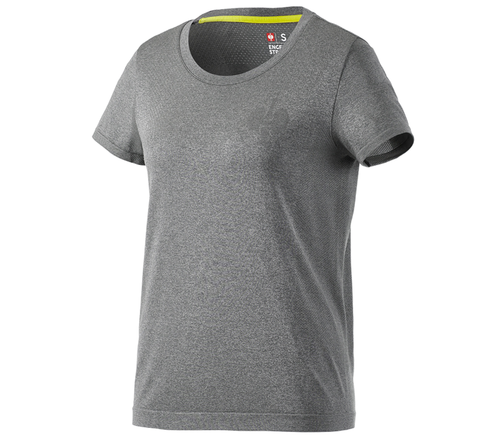 Koszulki | Pulower | Bluzki: Koszulka seamless e.s.trail, damska + szary bazaltowy melanżowy