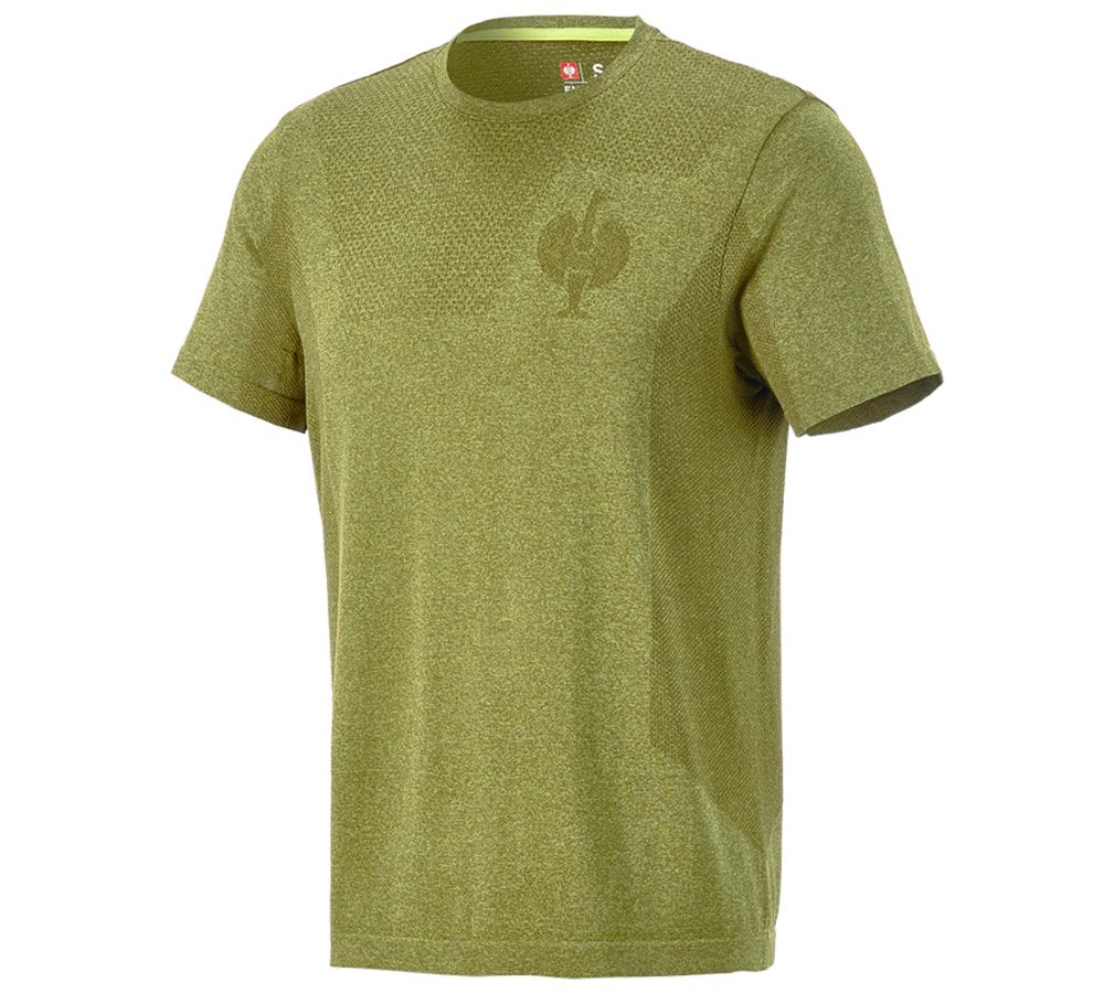 Koszulki | Pulower | Koszule: Koszulka seamless e.s.trail + zielony jałowcowy melanżowy