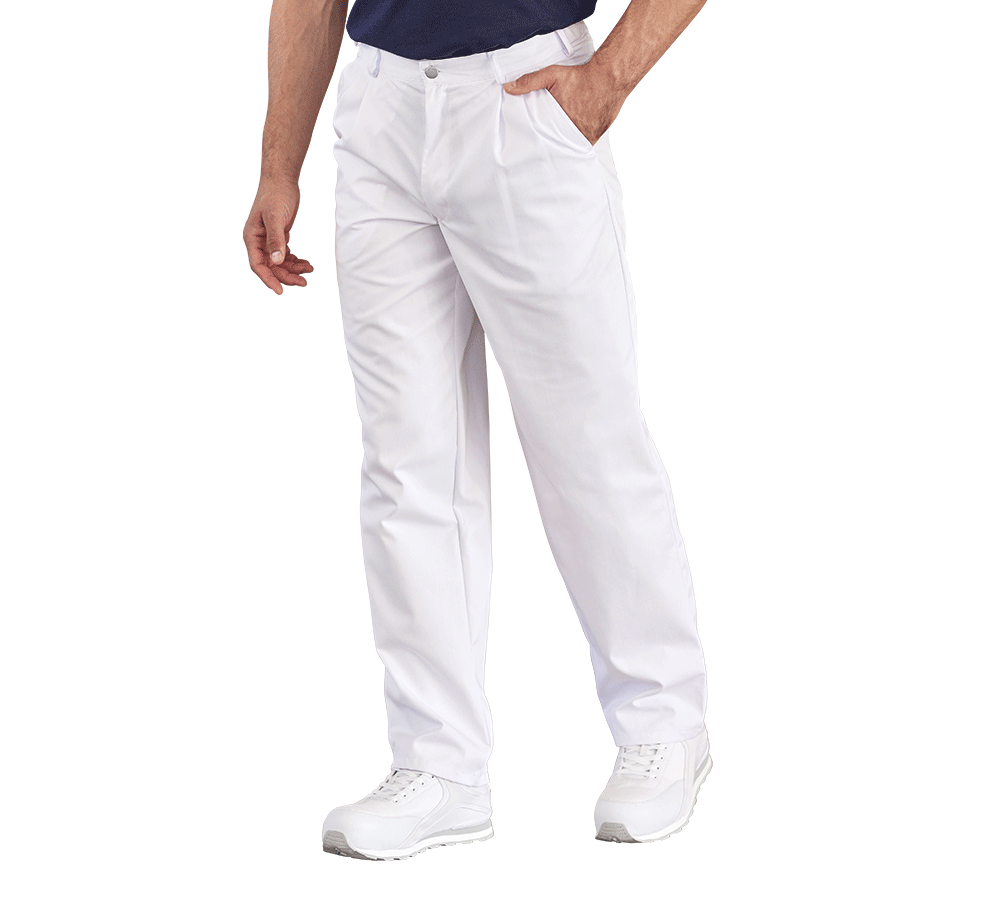 Spodnie robocze: Spodnie medyczne męskie Tom + biały