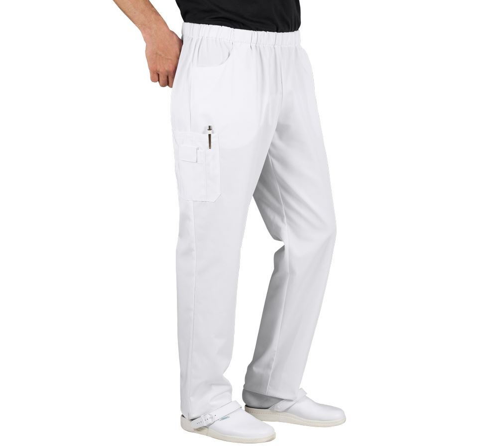 Spodnie robocze: Spodnie na gumce Peter + biały