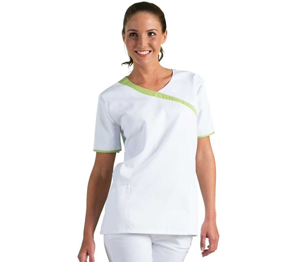 Koszulki | Pulower | Bluzki: Tunika medyczna Maren + biały/zielony jabłkowy