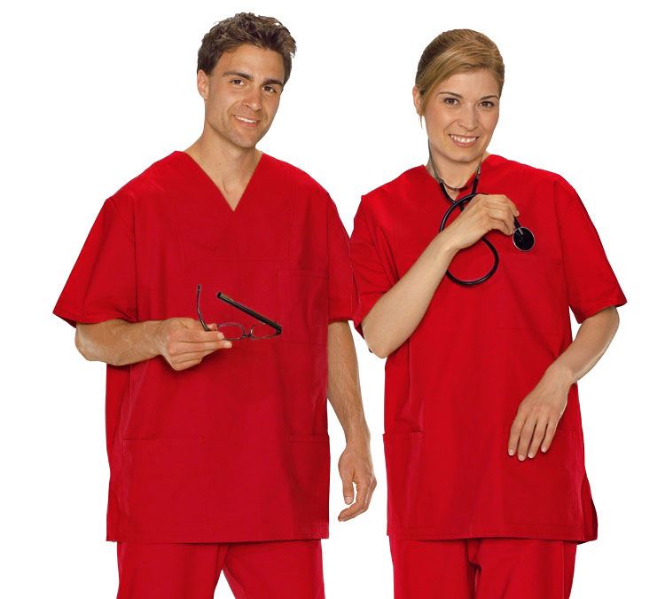 Koszulki | Pulower | Bluzki: Kasak chirurgiczny + czerwony