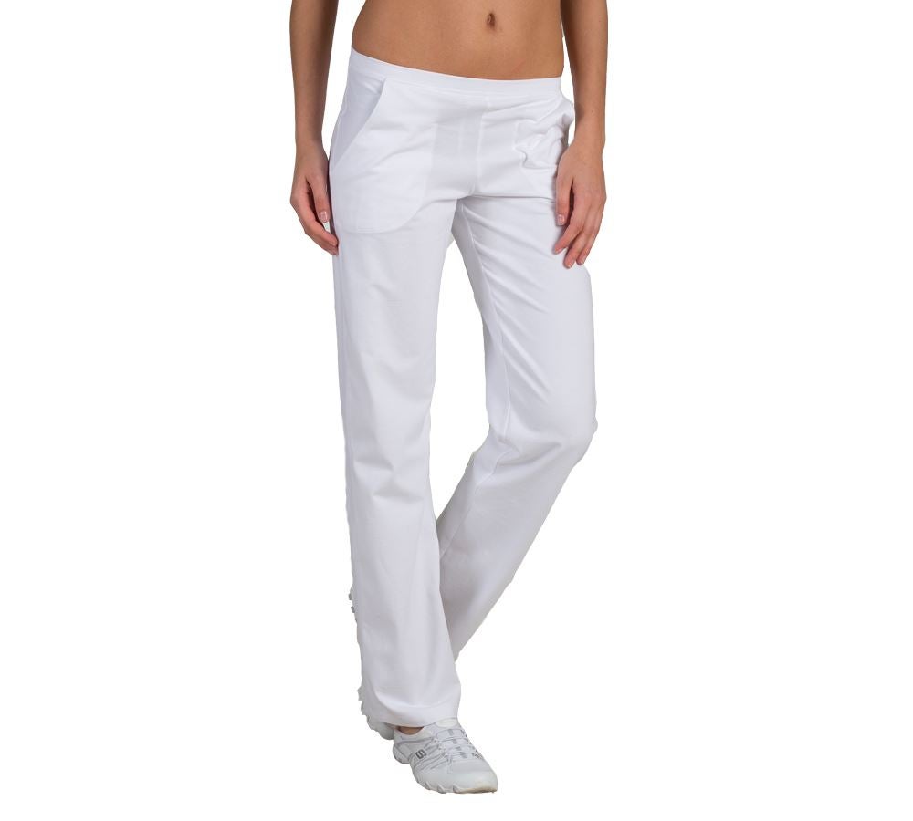 Spodnie robocze: e.s. Spodnie medyczne z elastyczną talią + biały