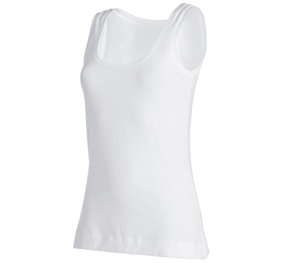 Koszulki | Pulower | Bluzki: e.s. Koszulka bokserka cotton stretch, damska + biały