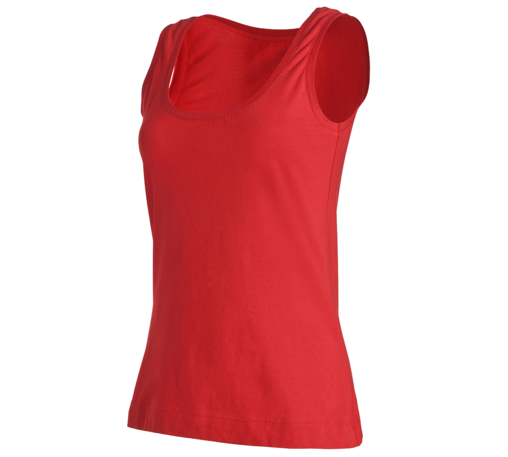 Koszulki | Pulower | Bluzki: e.s. Koszulka bokserka cotton stretch, damska + ognistoczerwony