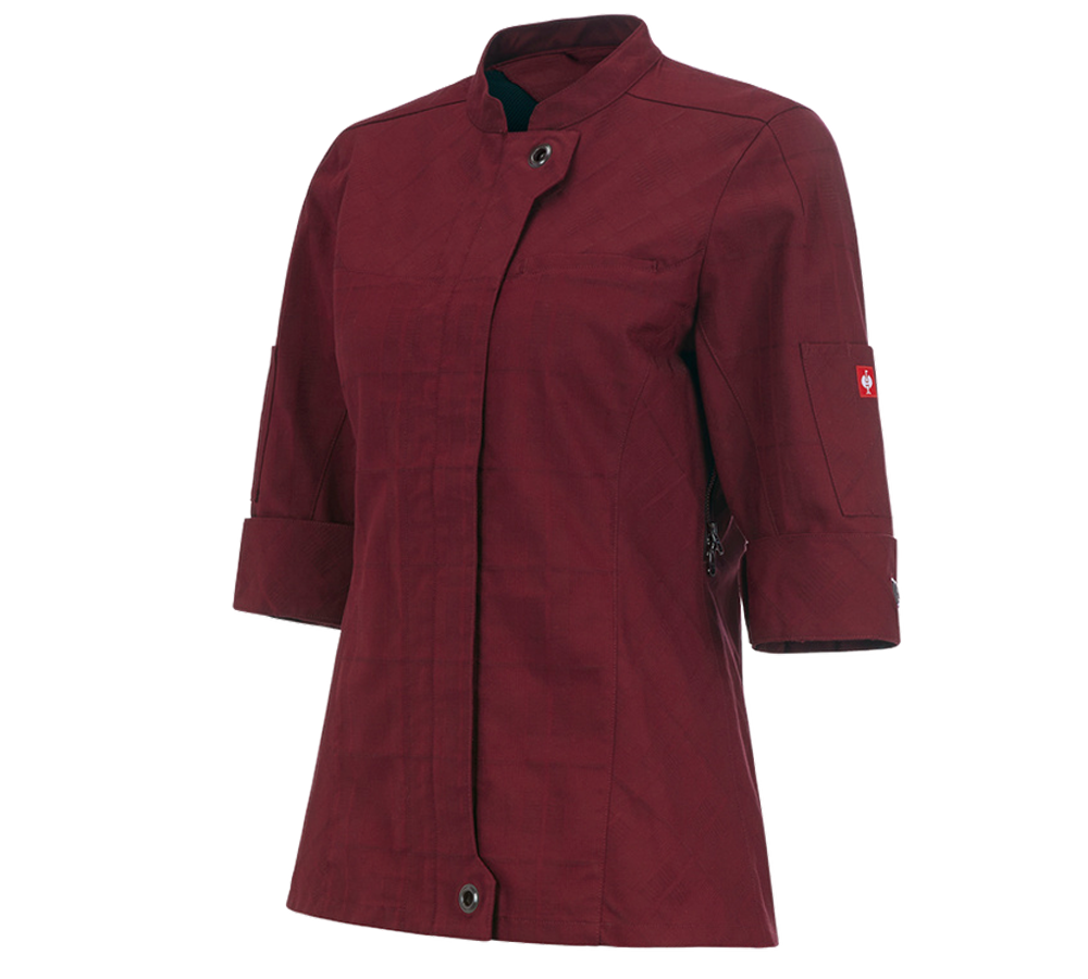 Koszulki | Pulower | Bluzki: Bluza kucharska rękaw 3/4 e.s.fusion, damska + rubinowy