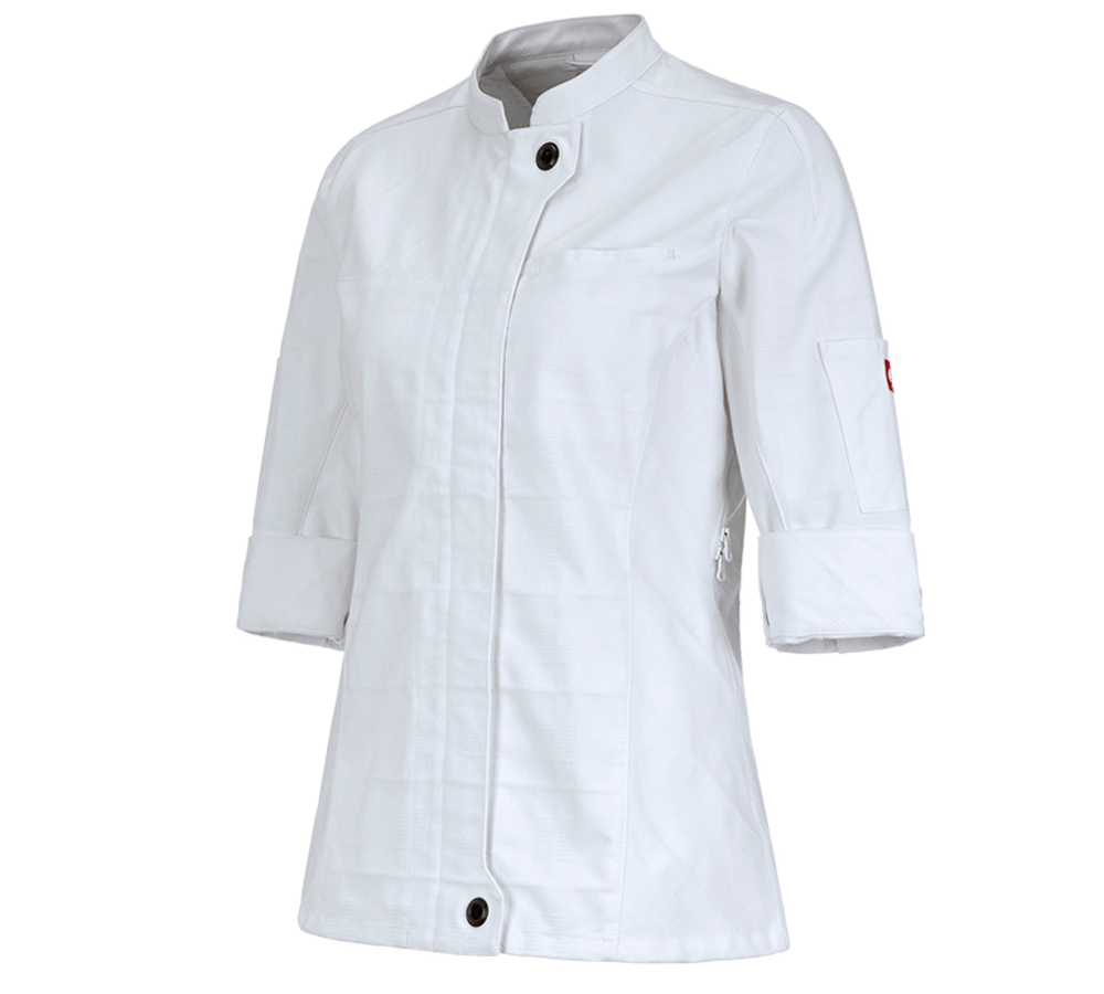 Koszulki | Pulower | Bluzki: Bluza kucharska rękaw 3/4 e.s.fusion, damska + biały