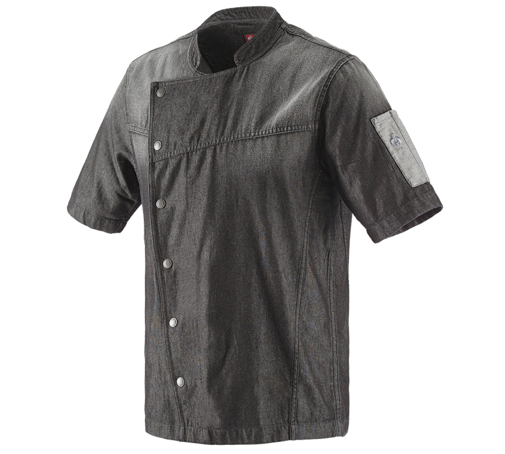 Koszulki | Pulower | Koszule: e.s. Bluza kucharska denim + graphitewashed