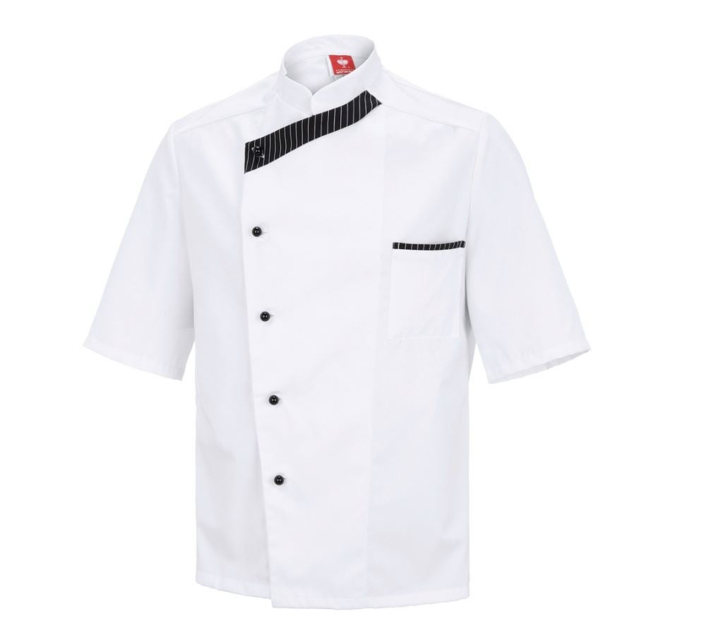 Tematy: Bluza kucharska Elegance, rękaw 1/2 + biały/czarny