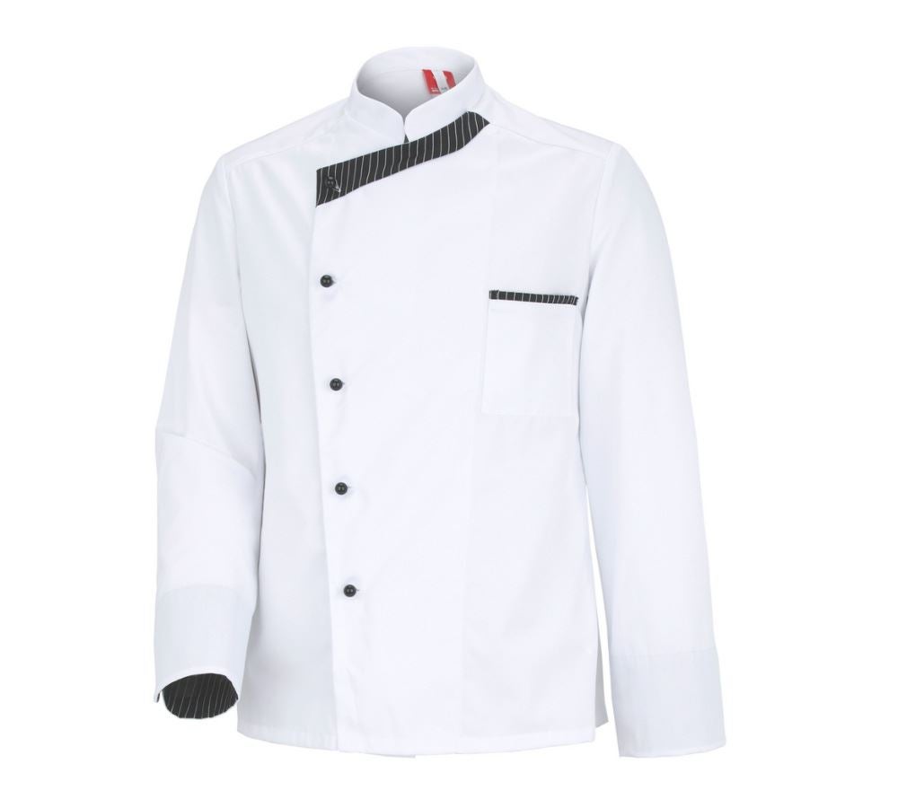 Tematy: Bluza kucharska Elegance, długi rękaw + biały/czarny