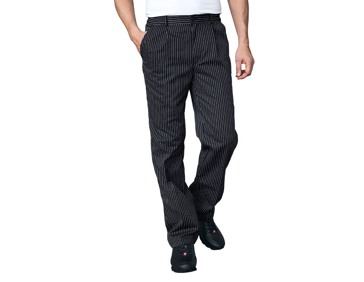 Spodnie robocze: Spodnie kucharskie Elegance + czarny/biały