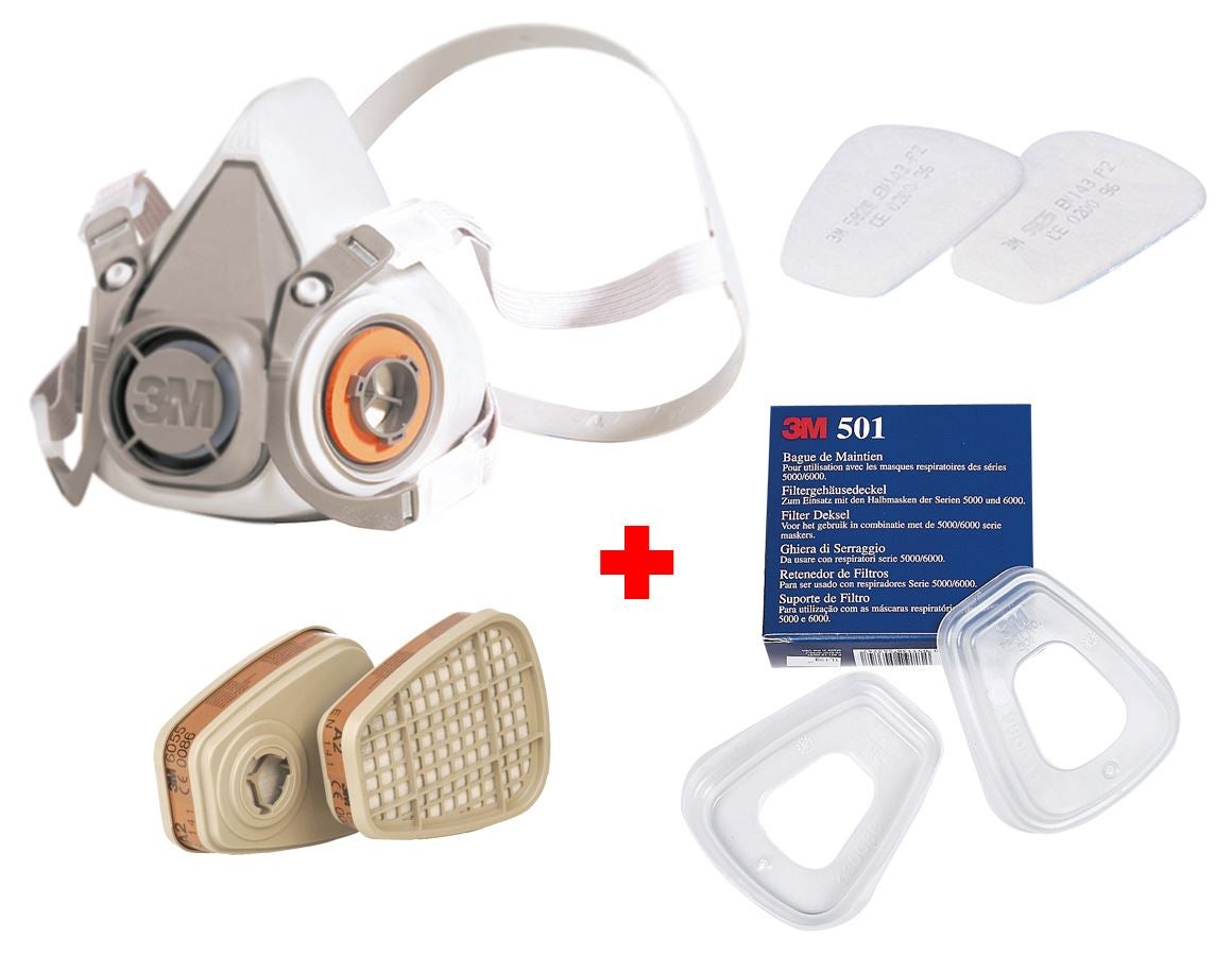 Półmaski filtrujące: 3M Zestaw półmaski ochronnej 6200