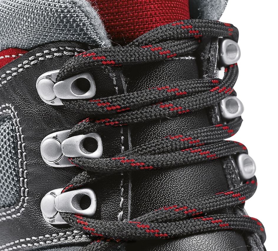 Buty dekarskie: S3 Zimowe buty bezpieczne wysokie Lech + czarny/antracytowy/czerwony 2