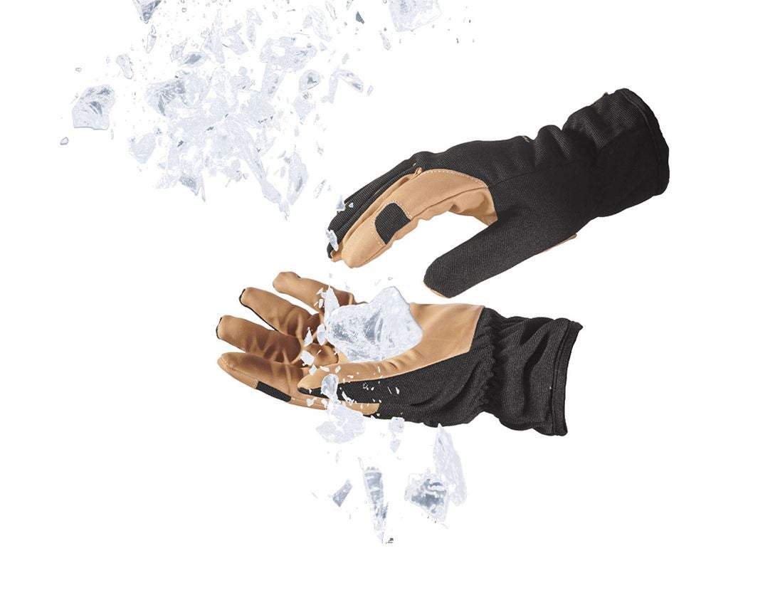 Rękawice powlekane: Zimowe rękawice montażowe Intense light + czarny/brązowy 2