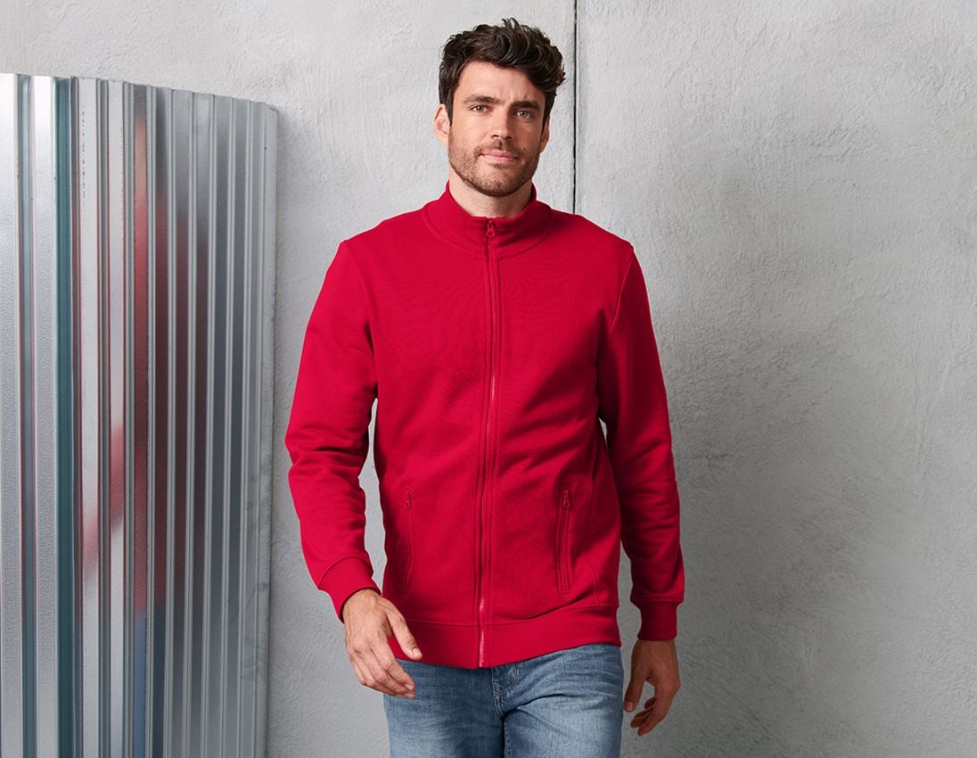 Koszulki | Pulower | Koszule: e.s. Bluza rozpinana poly cotton + czerwony