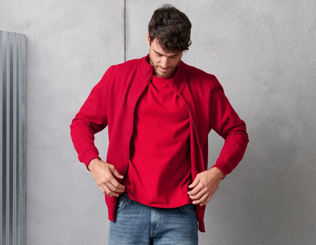 Koszulki | Pulower | Koszule: e.s. Bluza rozpinana poly cotton + czerwony 1