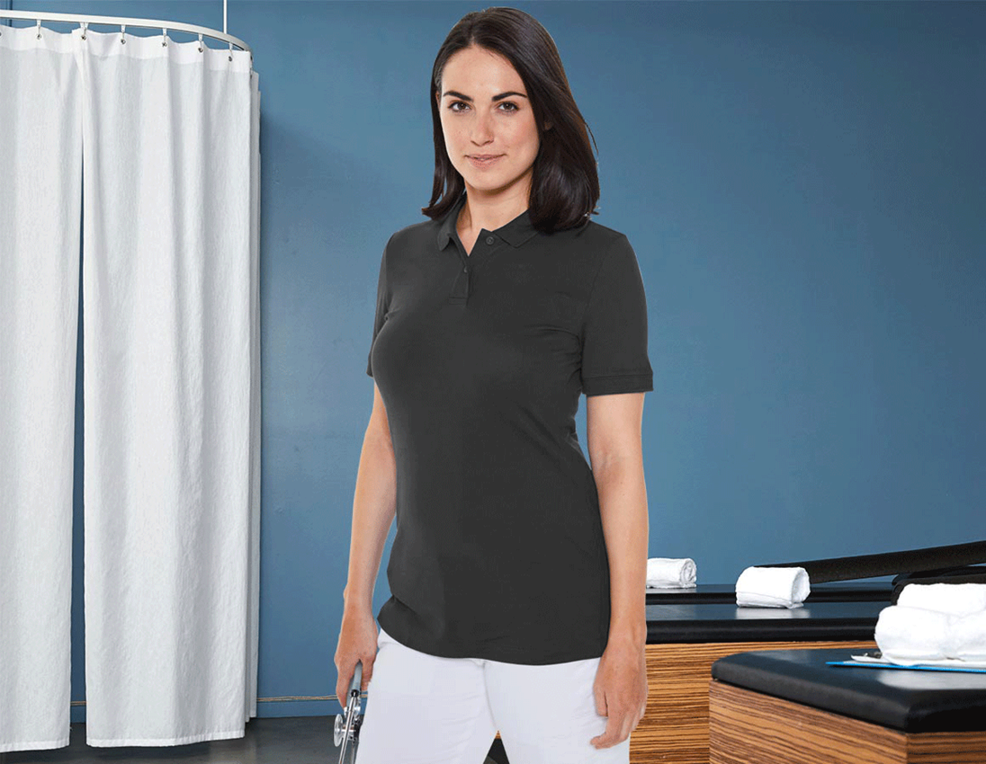 Koszulki | Pulower | Bluzki: e.s. Koszulka polo z piki cotton stretch, damska + antracytowy