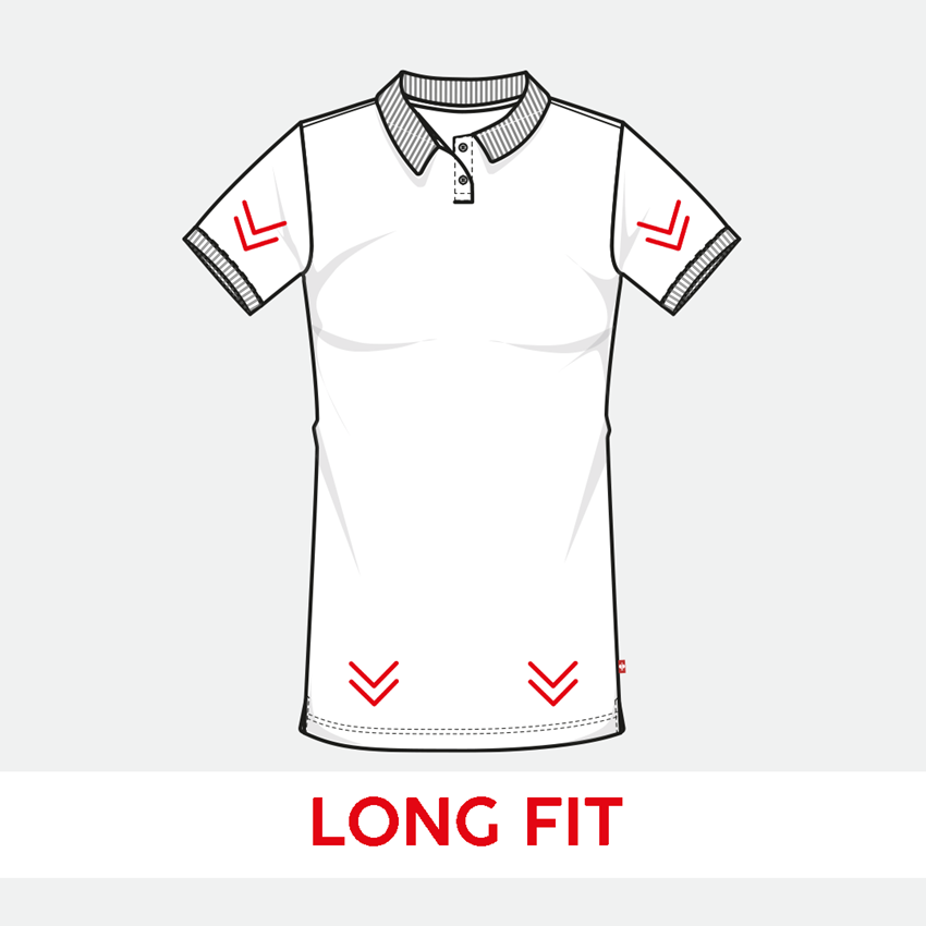 Koszulki | Pulower | Bluzki: e.s. Kosz. polo z piki cotton stretch,da.,long fit + kobaltowy 2