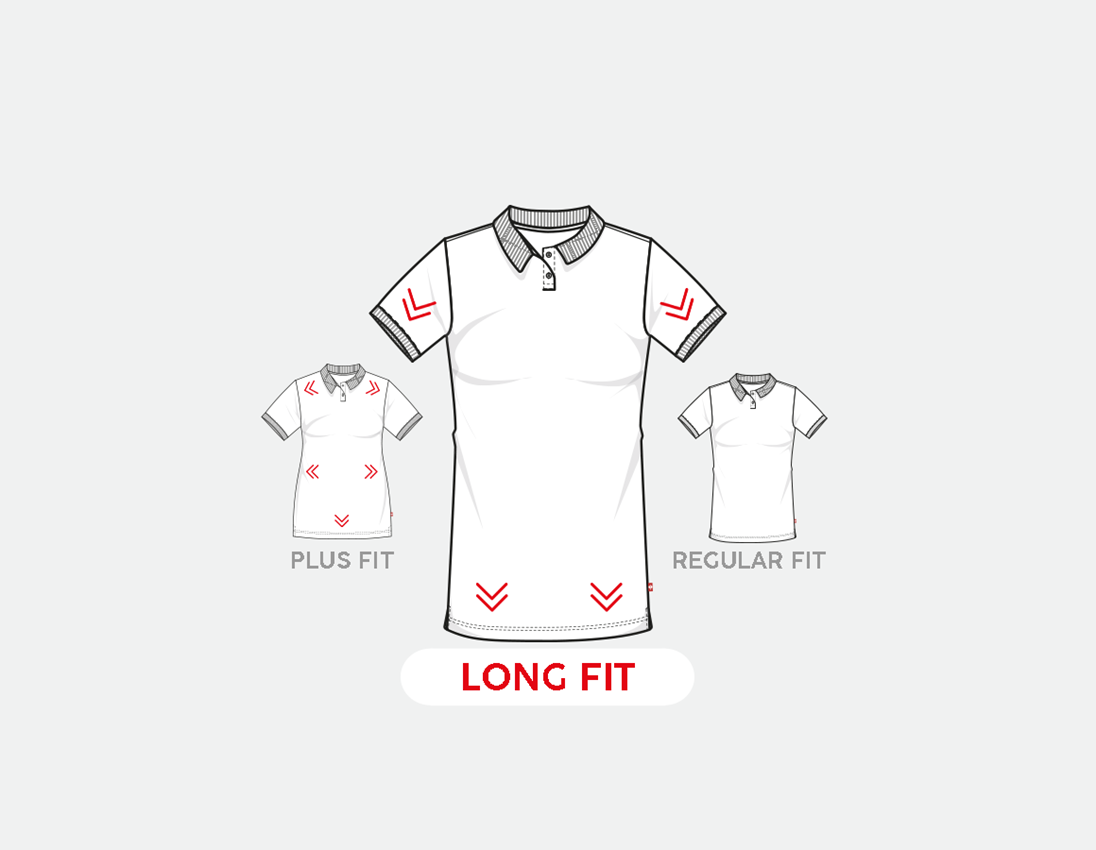 Koszulki | Pulower | Bluzki: e.s. Kosz. polo z piki cotton stretch,da.,long fit + błękit alkaliczny 1