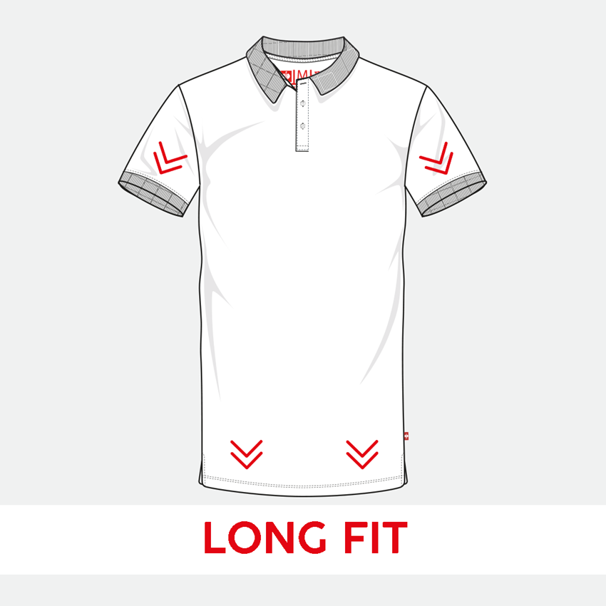 Koszulki | Pulower | Koszule: e.s. Koszulka polo z piki cotton stretch, long fit + błotnista zieleń 2