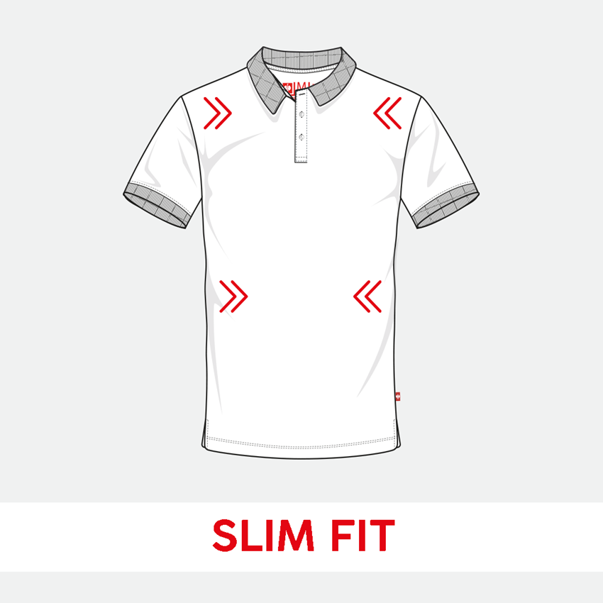 Tematy: e.s. Koszulka polo z piki cotton stretch, slim fit + biały 2